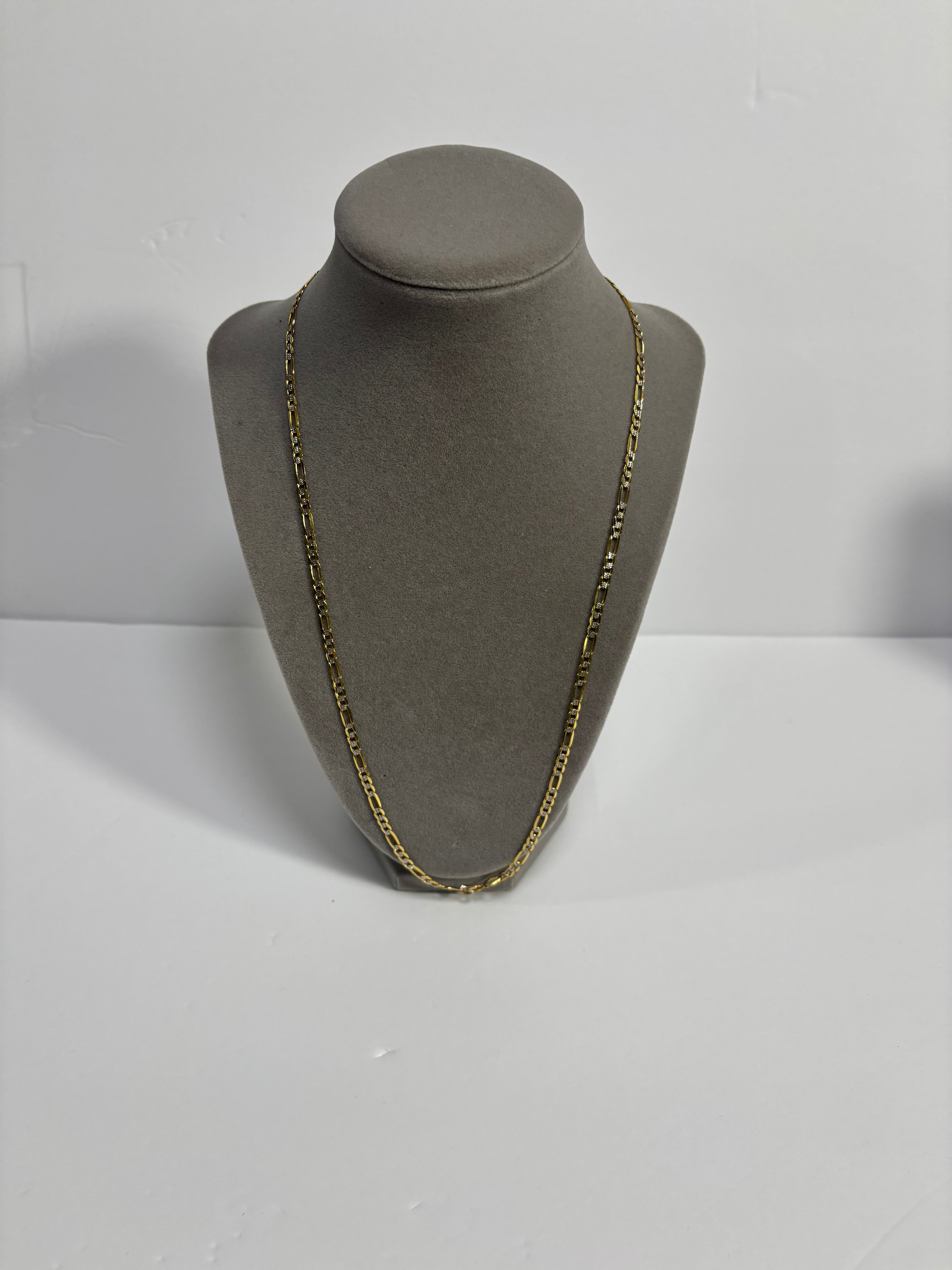 14k Figaro Link, Gold Chain