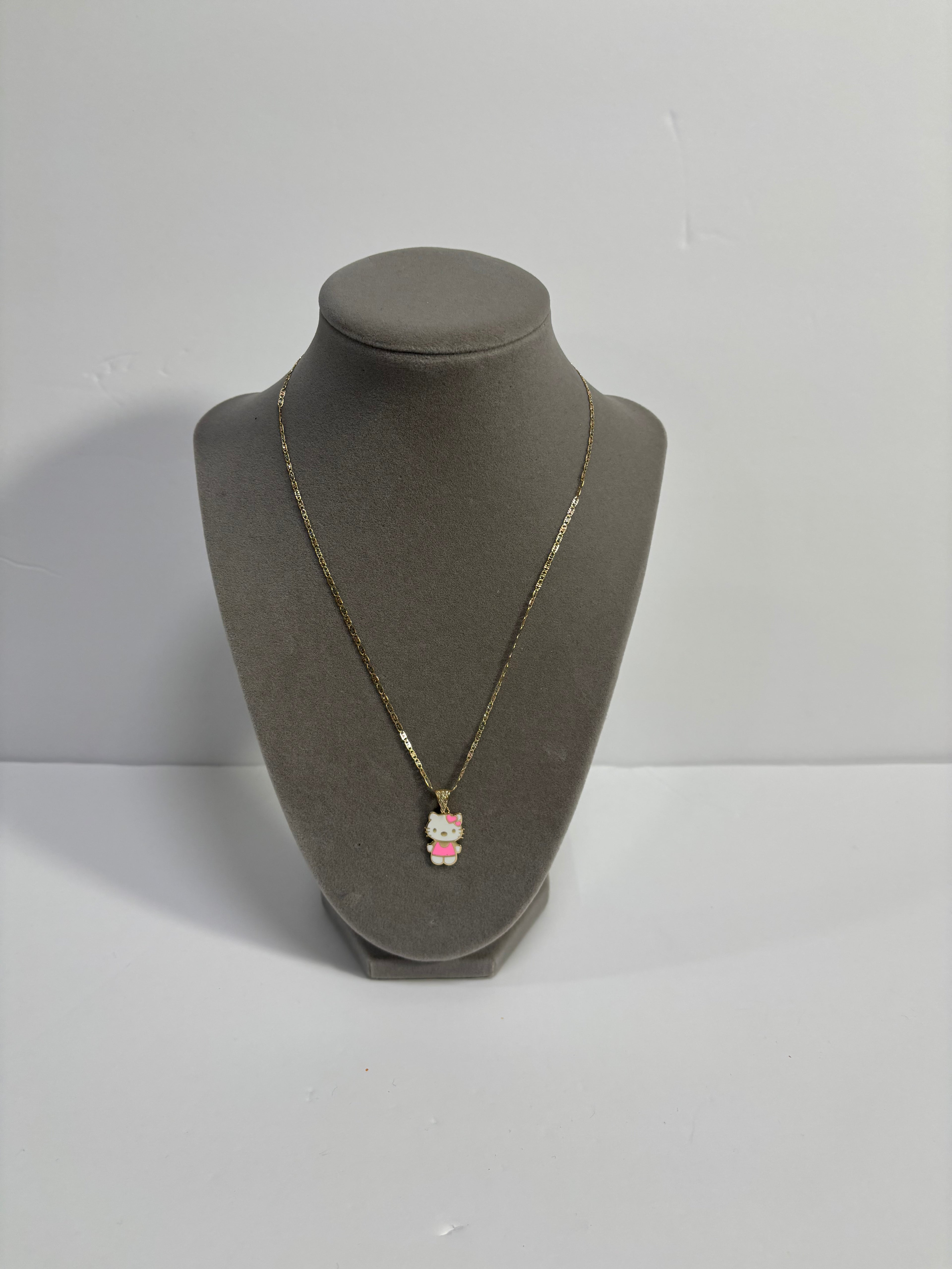 14K Anchor Link Chain and "Hello Kitty" Pendant Bundle