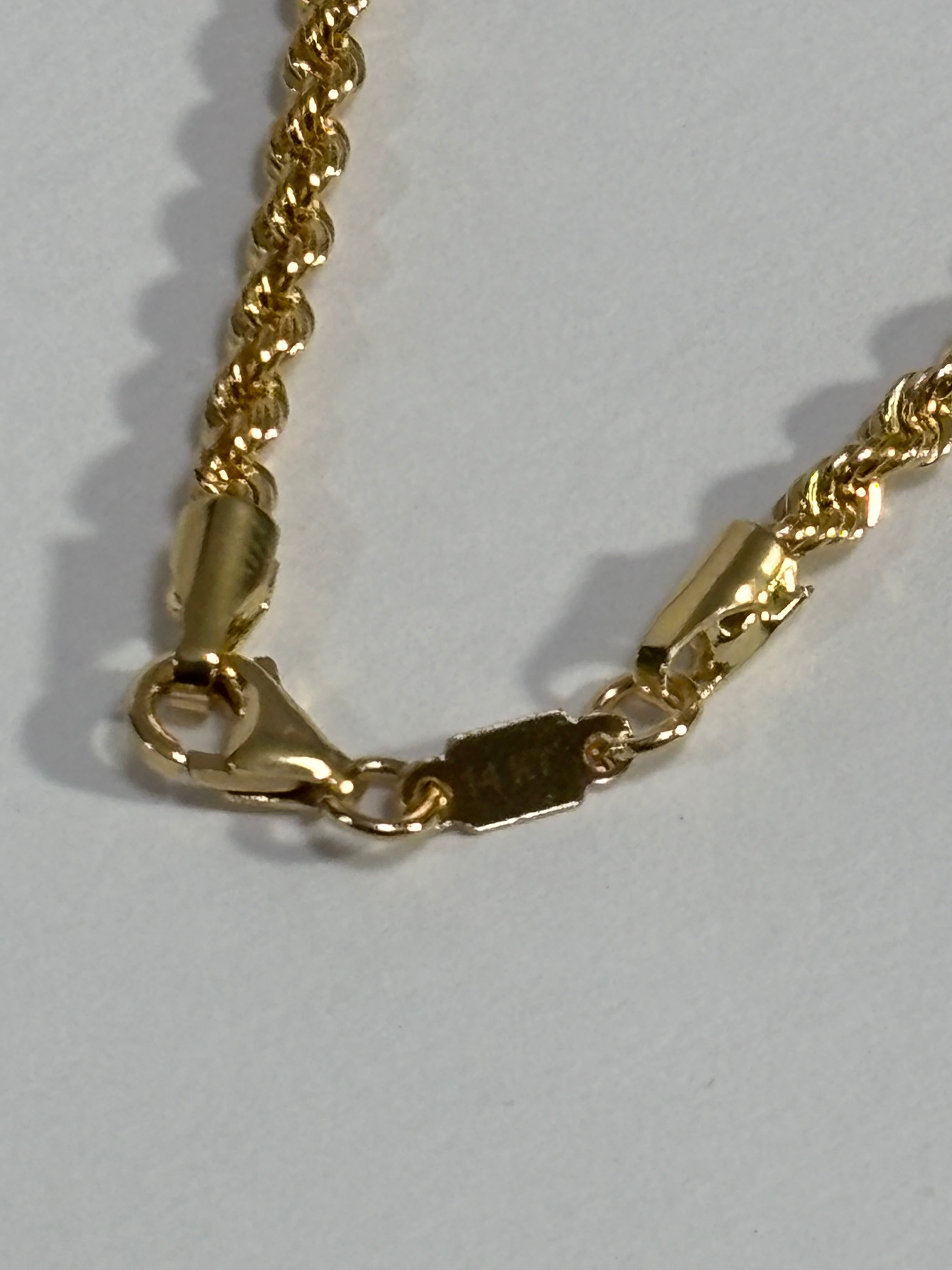 14K Hollow Gold Rope Chain
