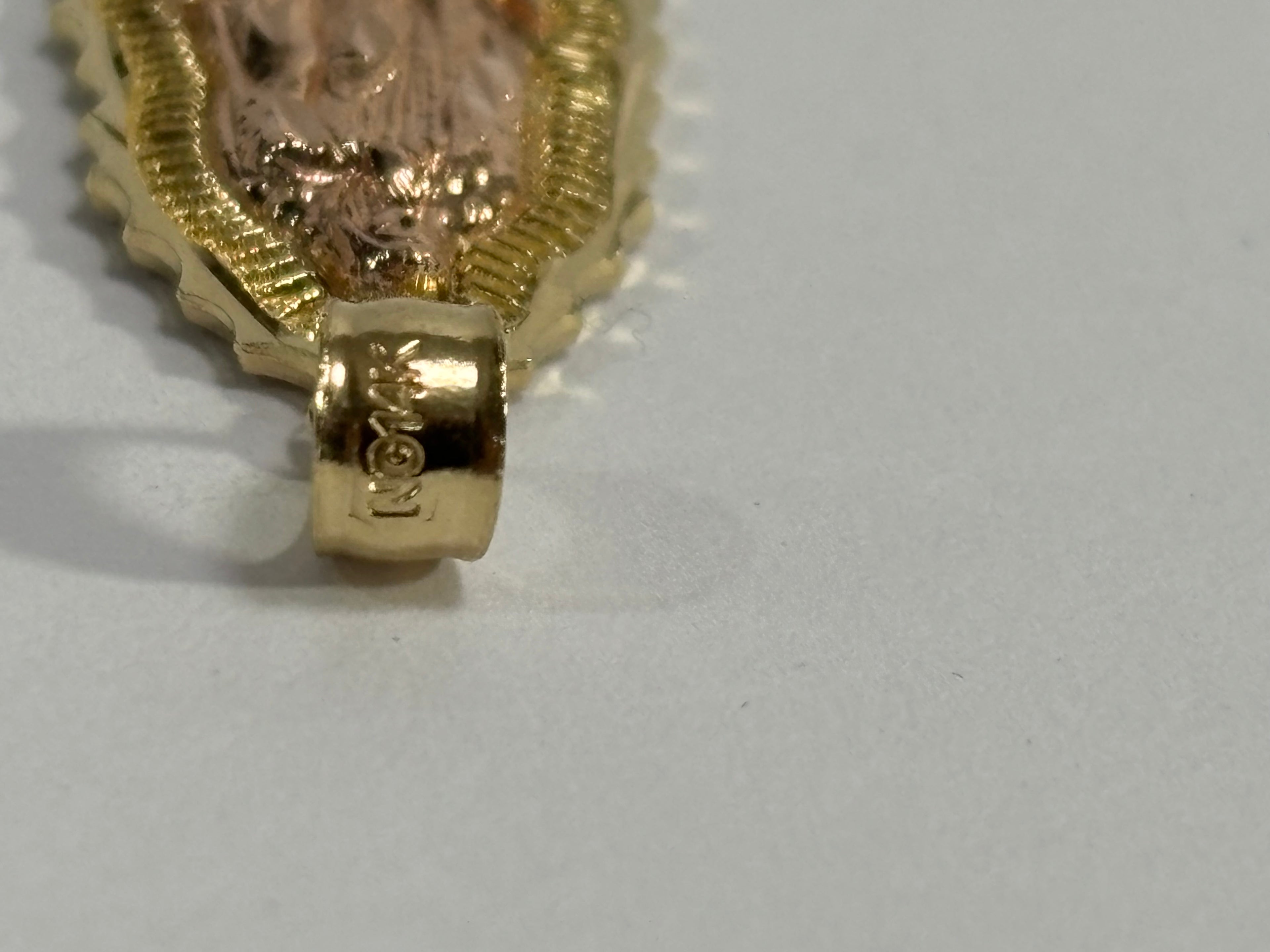 14K Guadalupe Gold Pendant